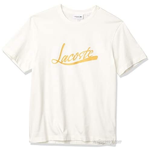 Lacoste Men's Short Sleeve Calligraphy Regular Fit Jersey T-Shirt