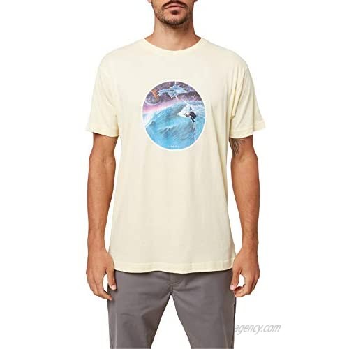 O'NEILL Mens Printables S/S Screen Tee Pale Yellow/Galexy XL