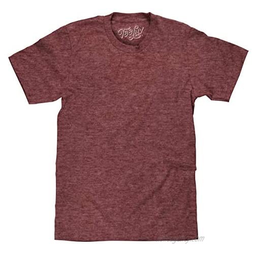 Tee Luv Men's Casual Big and Tall T-Shirt - Soft Touch Crimson Snow Heather T-Shirt