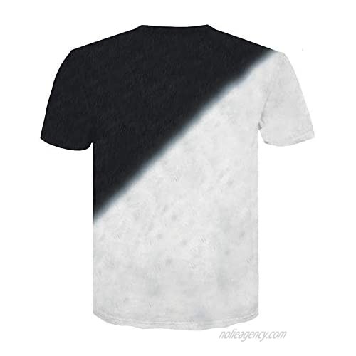 Volanic Unisex Stylish 3D Printed Graphic Short Sleeve T-Shirts for Women Men
