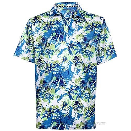 TattooGolf Hawaiian Print ProCool Men's Golf Shirt