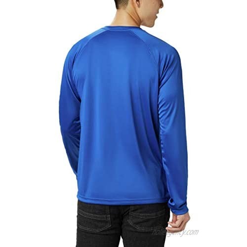 Columbia Men's Fork Stream Long Sleeve Shirt Azul/Sky Blue Medium