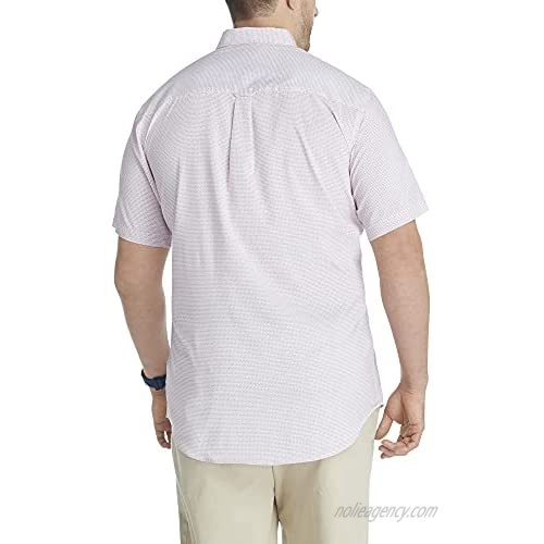 IZOD Men's Big & Tall Big and Tall Breeze Short Sleeve Button Down Patterned Shirt