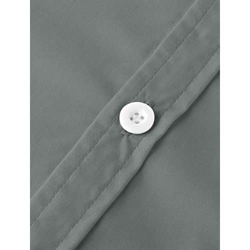 Lars Amadeus Men's Contrast Collar Short Sleeve Slim Fit Casual Button Down Shirt