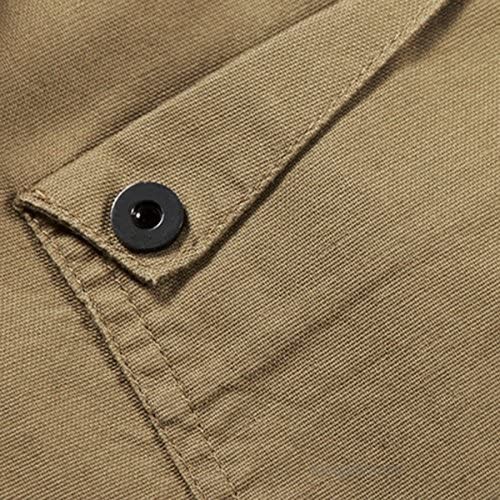 LOCALMODE Men's Military Slim Fit Dress Shirt Casual Long Sleeve Button Down Dress Shirts…