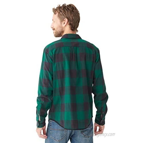 Lucky Brand Men's Long Sleeve Plaid Reversible One Pocket San Gabriel Shirt