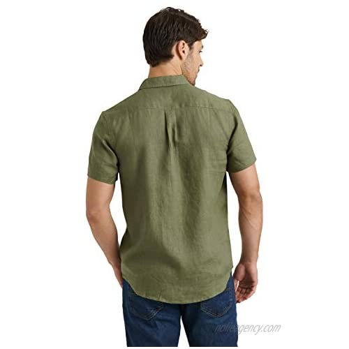 Lucky Brand Men's Short Sleeve Button Up One Pocket San Gabriel Shirt