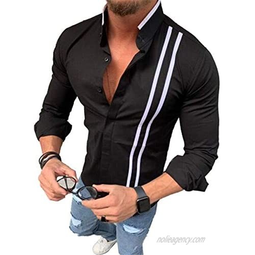 NEWJUNJIE Trend New Men's Long Sleeve Shirt Slim Fit Lapel Fashion Casual Men Shirt Cardigan S-XXXL