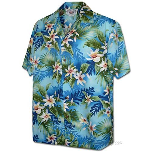 Pacific Legend Tropical Tiare Flower Men's Hawaiian Shirts