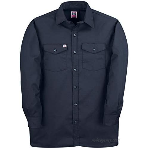 Regular and Big and Tall Long Sleeve Premium Work Shirts to 5XB and 5XT in 5 Colors Made in Canada