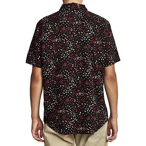 RVCA Men's Oliver Short Sleeve Woven Button Front Shirt