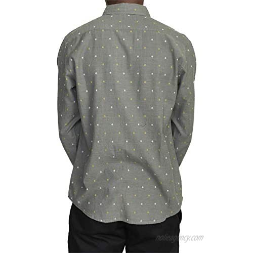 RVCA Men's Thatll Do Dobby Long Sleeve Woven Button Front Shirt