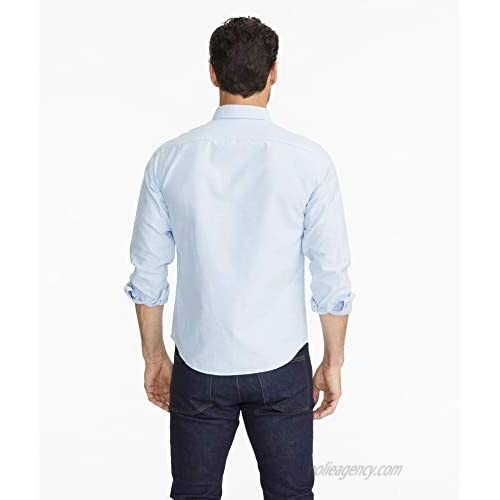 UNTUCKit Rioja - Untucked Shirt for Men Long Sleeve Light Blue Oxford X-Large Slim Fit