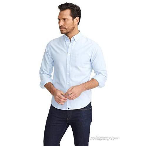 UNTUCKit Rioja - Untucked Shirt for Men  Long Sleeve  Light Blue Oxford  X-Large Slim Fit