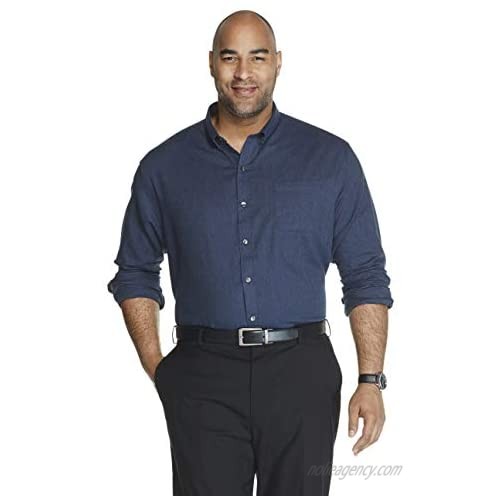 Van Heusen Men's Big and Tall Flex Long Sleeve Button Down Stretch Solid Shirt