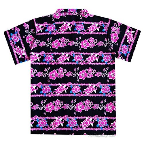 Varnit Crafts Funky Hawaiian Shirt Button-Down Short-Sleeve Turtle
