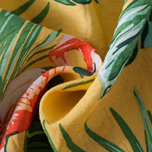 XI PENG Men's Hawaiian Shirt Floral Print Casual Button Down Short Sleeves Aloha Beach Shirt