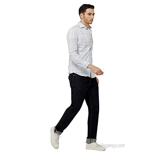 YEZAC Contemporary Men's Soft Washed Crisp 100% Cotton Button Down Shirt Long Sleeve