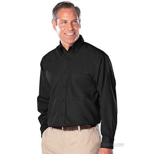 Blue Generation Bg-7266t - Men's Long Sleeve Easy Care Poplin with Matching Buttons(Tall)