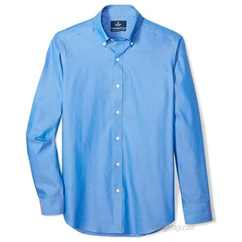Brand - Buttoned Down Men's Tailored-Fit Button Collar Pinpoint Non-Iron Dress Shirt French Blue 17 Neck 38 Sleeve