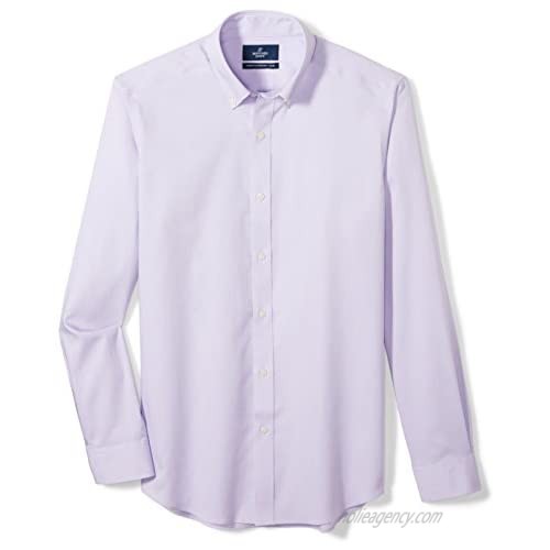 Brand - Buttoned Down Men's Tailored-Fit Button Collar Pinpoint Non-Iron Dress Shirt Purple 16 Neck 32 Sleeve
