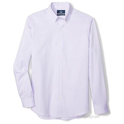 Brand - Buttoned Down Men's Tailored-Fit Button Collar Pinpoint Non-Iron Dress Shirt Purple 15 Neck 33 Sleeve