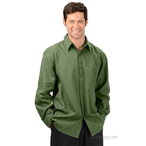 Effort's Men's Hemp/OC Long Sleeve Dress Shirt