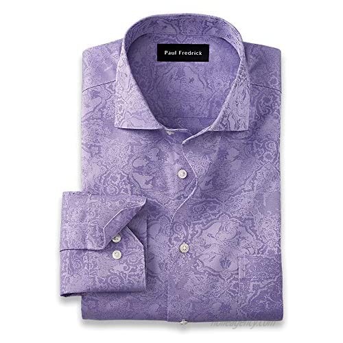Paul Fredrick Men's Classic Fit Non-Iron Cotton Tapestry Dress Shirt
