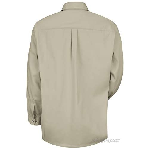 Red Kap Men's Cotton Contrast Dress Shirt Stone/Navy X-Large 367 inch sleeve
