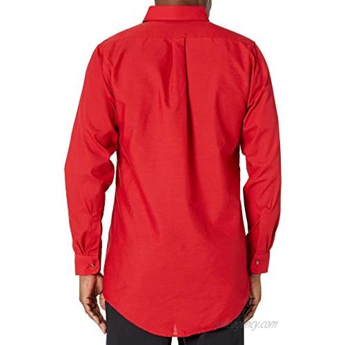 Red Kap Men's Poplin Dress Shirt 4X-Large/Tall Red