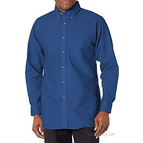 Red Kap Men's Poplin Dress Shirt  Royal Blue  5X-Large/Tall