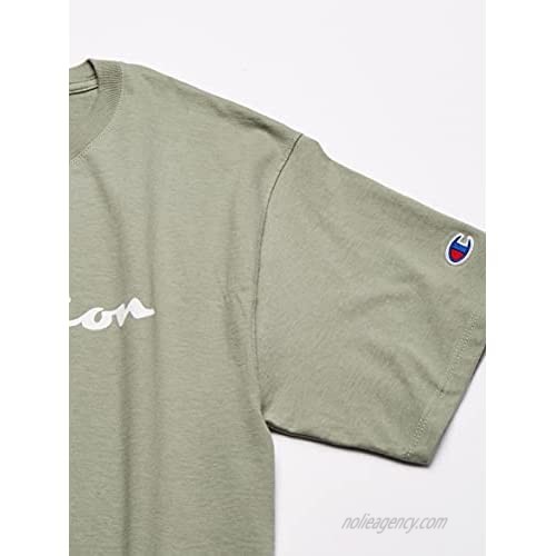 Champion Men's Classic T-Shirt Screen Print Script Ecology Green-Y07718 Small