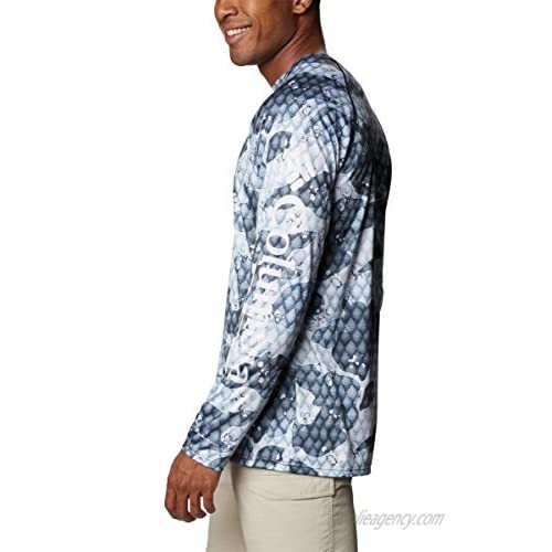 Columbia Men’s PFG Super Terminal Tackle Long Sleeve Shirt Quick Drying Sun Protection Tarpon Camo Large