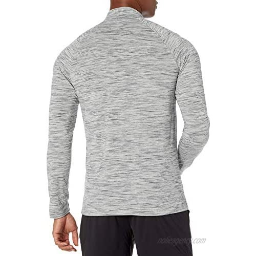 Peak Velocity Men's Merino Wool Jersey Quarter-Zip Mock-Neck Long Sleeve Shirt