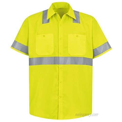 Red Kap Men's Hi Visibility Class 2 Level 2 Work Shirt