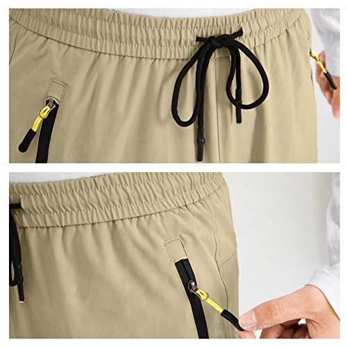 Coursanlouis Men's Jogger Lightweight Sweatpants Lounge Pants with Open Bottom Zipper Pockets 3XL