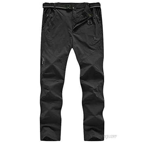 Gopune Men's Outdoor Lightweight Quick Dry Pants Workout Breathable Hiking Mountain Pants