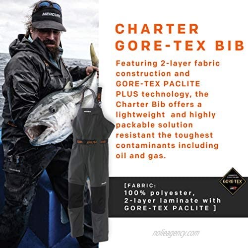 Grundens Men’s Charter Gore-TEX Bib | Waterproof Breathable Fishing Bibs
