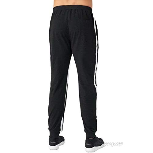 KEFITEVD Mens Jogger Pants Slim Fit Cotton Workout Sweatpants Training Running Gym Athletic Pants