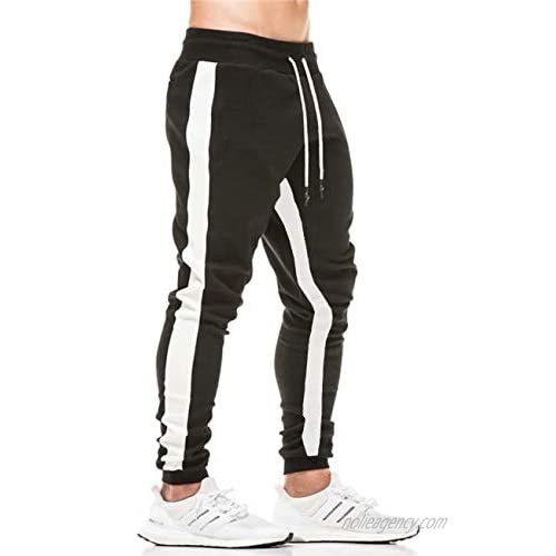 KEFITEVD Mens Jogger Pants Slim Fit Cotton Workout Sweatpants Training Running Gym Athletic Pants