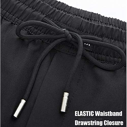 LASIUMIAT Men's Hiking Pants Travel Quick-Dry Lightweight Pants with Zip Pockets