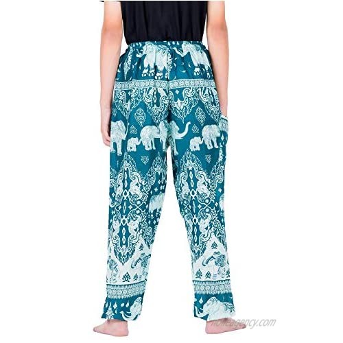 LOFBAZ Men Boho Pants with Pockets Yoga Clothes for Mens Pajamas Harem Clothing