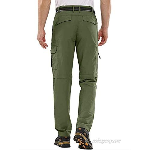 Men's Convertible Pant Hiking Pants Waterproof Lightweight Outdoor Zip Off Cargo Work Pants Trousers