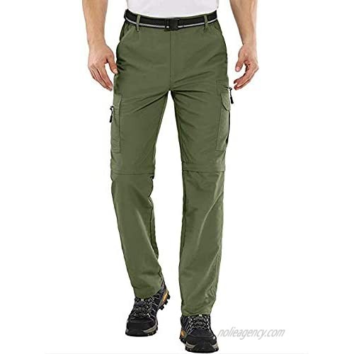 Men's Convertible Pant  Hiking Pants Waterproof Lightweight Outdoor Zip Off Cargo Work Pants Trousers