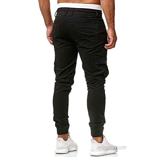 MorwenVeo Men's Gym Joggers Casual Pants-Slim-Fit Basic Sweatpants with Pockets - 6 Colors