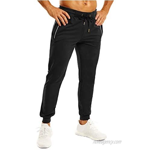 Ouber Men's Classic Striped Joggers Gym Workout Sweatpants Pants