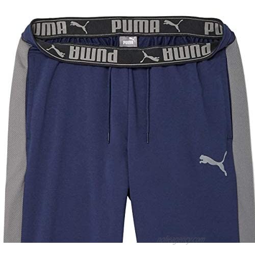 PUMA Mens Stretchlite Training Active Sweat Pant Mesh Panels - Blue Large