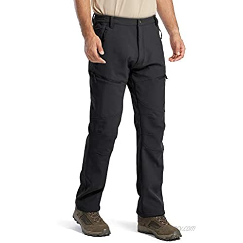 TACVASEN Men's Fleece Lined Pants Softshell Ski Tactical Military Hiking Pants