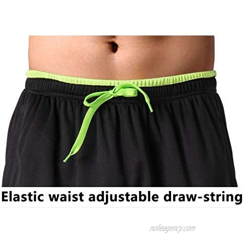 Wohthops Men's Lightweight Workout Sweatpants Elastic Waist Mesh Pants Training Pants Relaxed Fit with Zipper Pockets