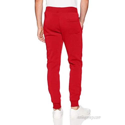 WT02 Men's Basic Jogger Fleece Pants Red XX-Large